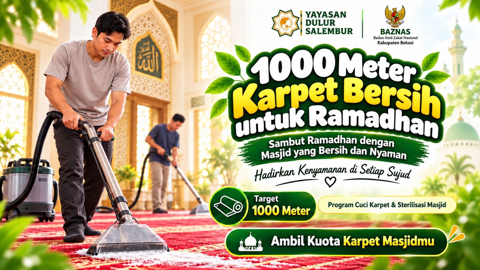 Sedekah Karpet Bersih: Hadirkan Kenyamanan di Setiap Sujud Ramadan